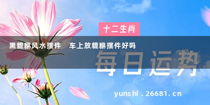 黑貔貅风水摆件 车上放貔貅摆件好吗